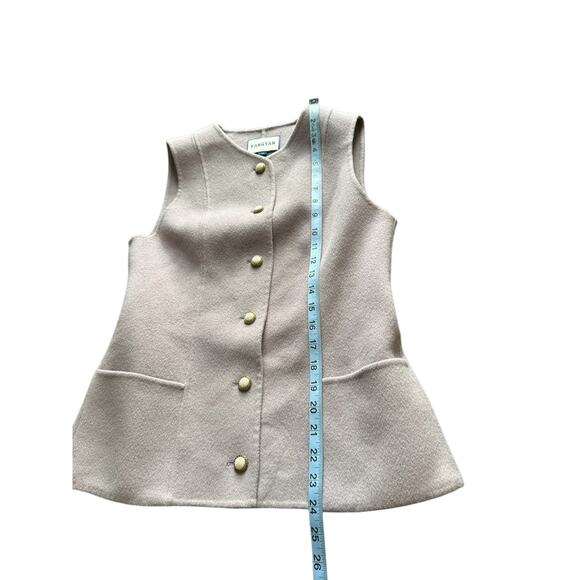 Fangyan Purple Wool Dressy Classy Rich Girl Luxury Button Front Vest Size 2 - Picture 9 of 9